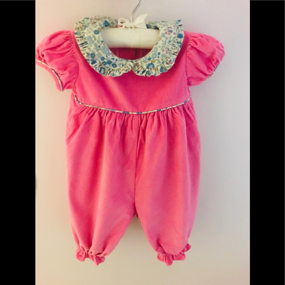 James & Lottie Pink infant Romper 6 months